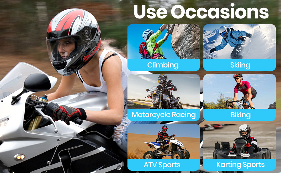 Neutral S6 Helmet Bluetooth Headset Motorcycle Helmet Headset Riding Headset Noise-Canceling Headset 3-Person Intercom