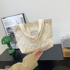 大容量跨境批发玫瑰花女26秋季新款通勤Rose handbag质感手提包包