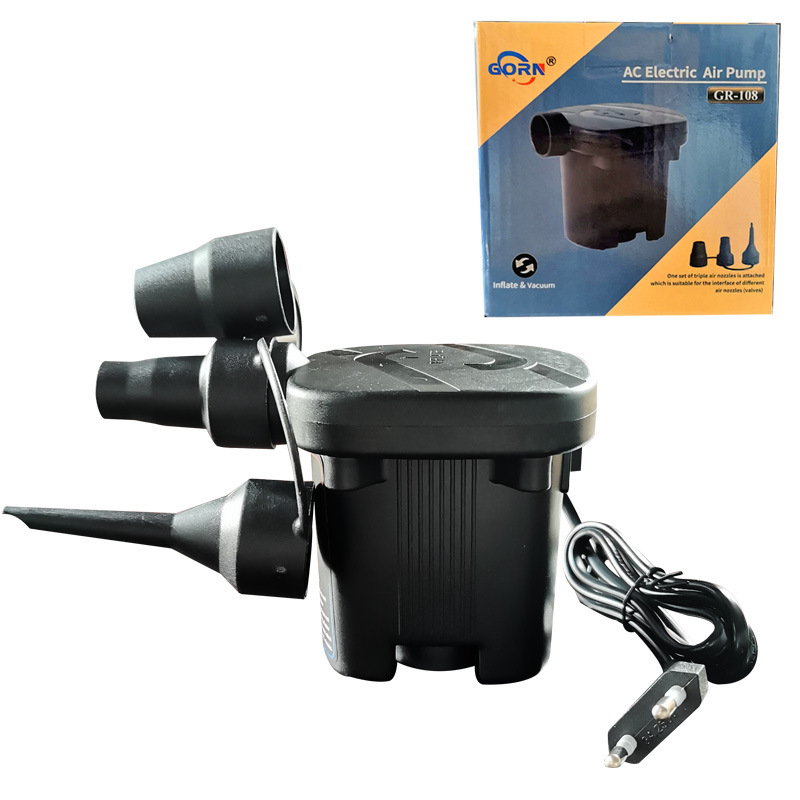 游泳池电动充气泵压缩袋充吸两用220V欧规彩盒包装多功能家用电泵