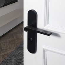 门锁家用通用型卧室门锁室内铝合金实木房门静音锁具房间锁子