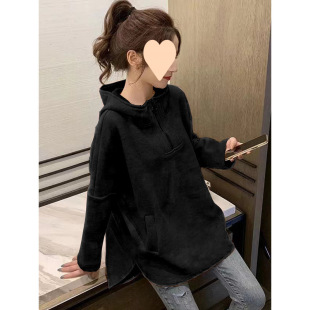 Maternity Autumn Clothing 2025 New Fashion Sweatshirt Spring and Autumn New Long-Sleeved Tops Autumn and Winter Thin Hooded Jacket for Women