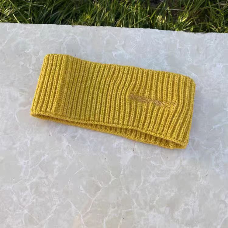 韓国ins個性的なアルファベット刺繍毛糸ヘアバンド|undefined