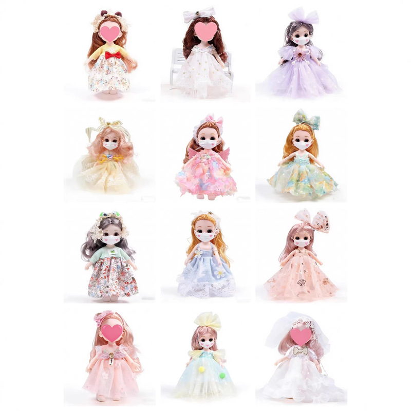 Exquisite 17cm Dreamy Bara New Style Doll Clothes 6inch Multi-Color Princess Dress Set Exquisite Dress-Up Doll Outfits Exquisite 17cm Dreamy Bara New Style Doll Clothes 6inch Multi-Color Princess Dress Set Exquisite Dress-Up Doll Outfits