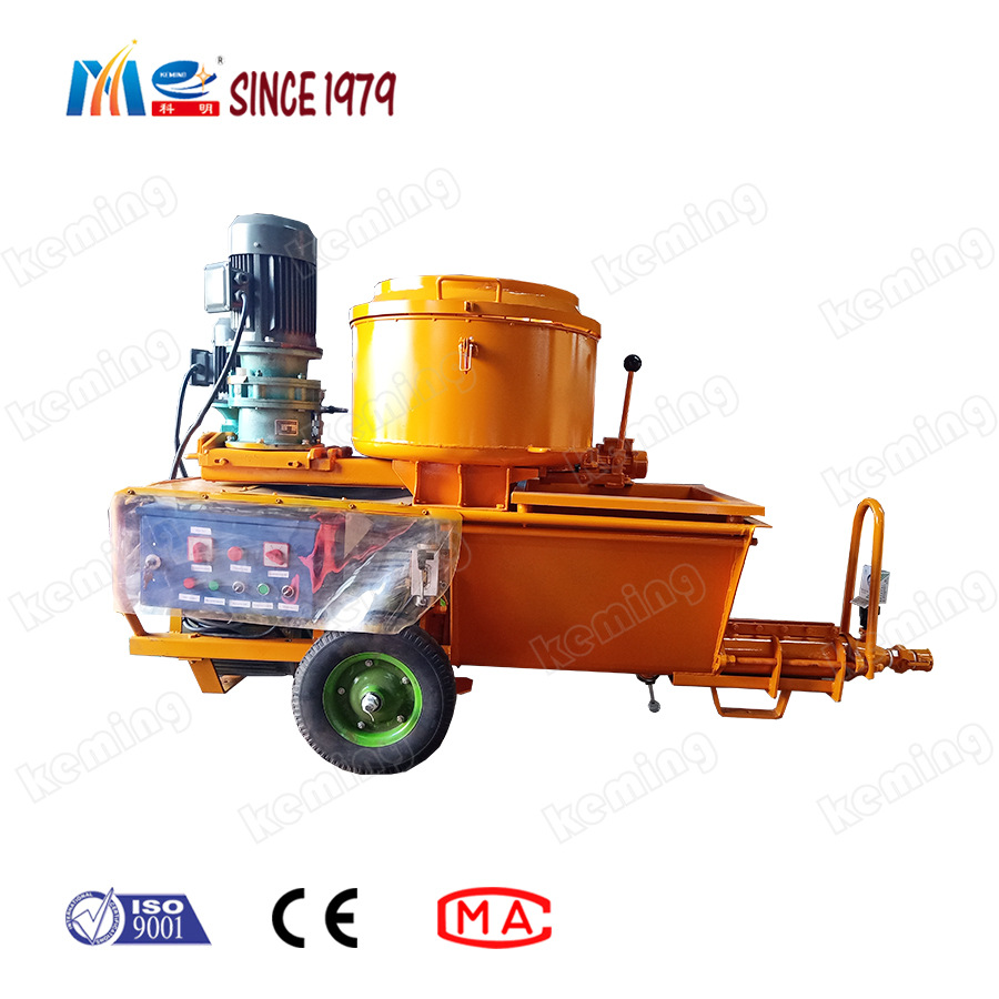 科明抹灰砂浆喷涂机喷射距离30m KLW180J砂浆搅拌喷涂机