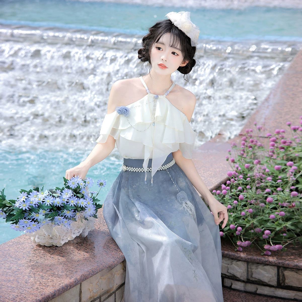 Genuine design Hanfu, skirt, set, Chinese style