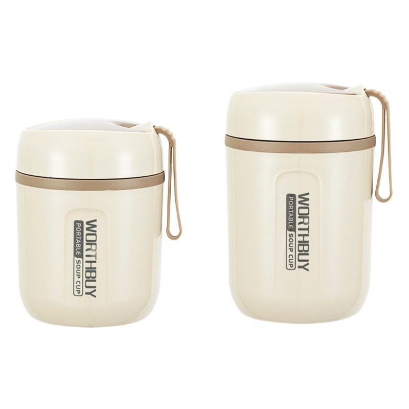 304 taza de desayuno de acero inoxidable estudiante de alta apariencia taza de sopa aislada taza de leche para niños lonchera portátil olla de sopa taza