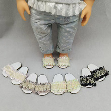 新款玩具18寸美国娃娃女孩拖鞋洋娃娃6.5厘米长60厘米娃娃拖鞋