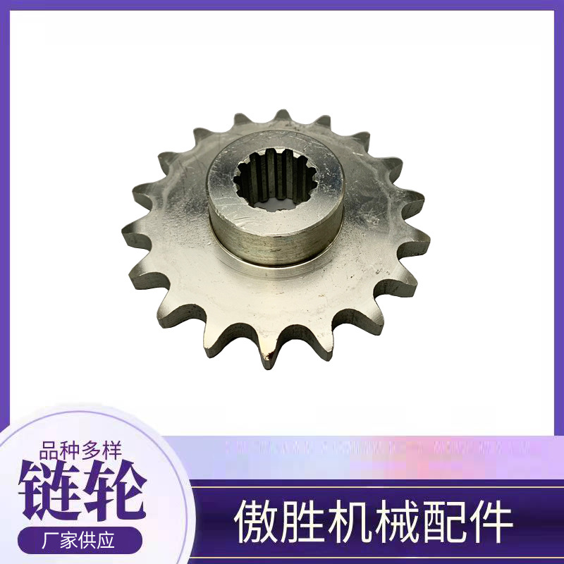 厂家供应轴承孔链轮 齿轮 单排链条配件 传动双排轴承孔链轮