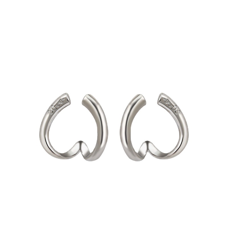 Pendientes de Aleación Xuping, Nuevos Pendientes Simples en Forma de Corazón, Pendientes de Corazón de Alta Gama de Celebridades de Internet, Pendientes de Estilo Nicho, Joyería para Mujer