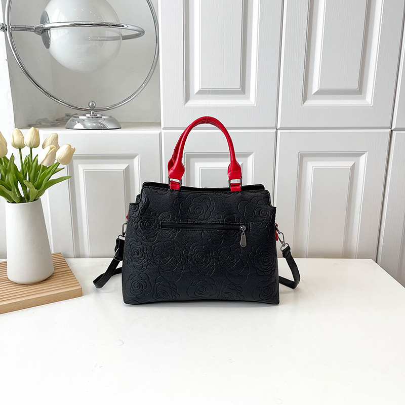 2024 new cross-border handbag, a large-capacity single-shoulder cross-border bestseller with soft leather embossed single-shoulder for women undefined