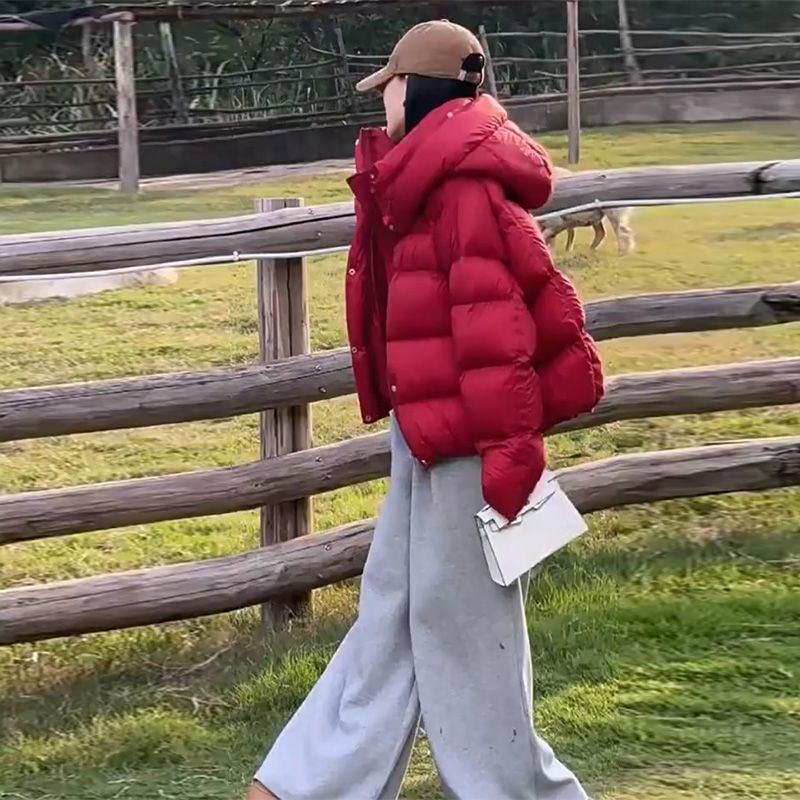 棉服女款2025新款羽绒棉衣加厚短款冬季外套反季泡芙棉袄|undefined