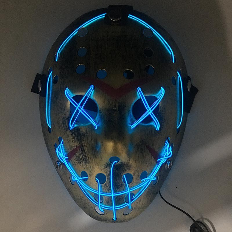 Máscara de Halloween mascarada espesado Jason Cosplay divertido completo cara masculina rendimiento props