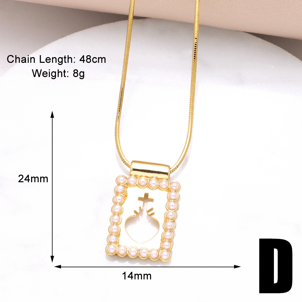 Großhandel Schmuck Vintage-Stil Einfacher Stil Kreuzen Kupfer Hülse Überzug Halskette Mit Anhänger Schlangenkette display picture 6