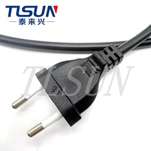 250V 2.5A 欧标VDE两圆插电源线H03VV-F 2X0.5MM² 电源插头