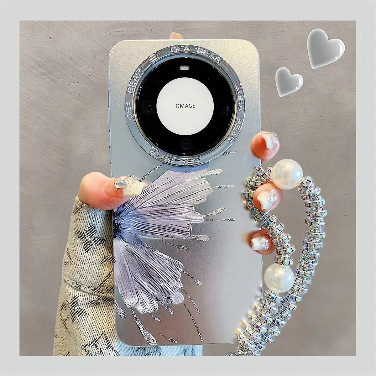 Diamante de imitación de plata galvanoplastia mariposa de plata hld