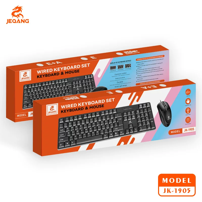 Keyboard, mouse, durable comfortable set for office