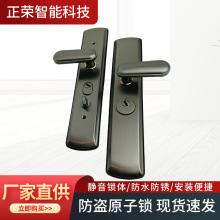 防盗门门锁拉手304材料房间门锁加厚款式 安全门拉手仿铜对开门锁
