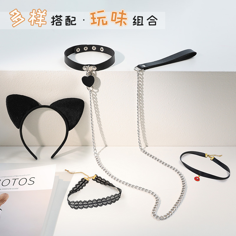 Diadema de Fei Mu, anillo de campana, anillo de cuello, joyería sexy, cadena de pecho, collar decorativo, tentación, pasión, productos para adultos, venta al por mayor