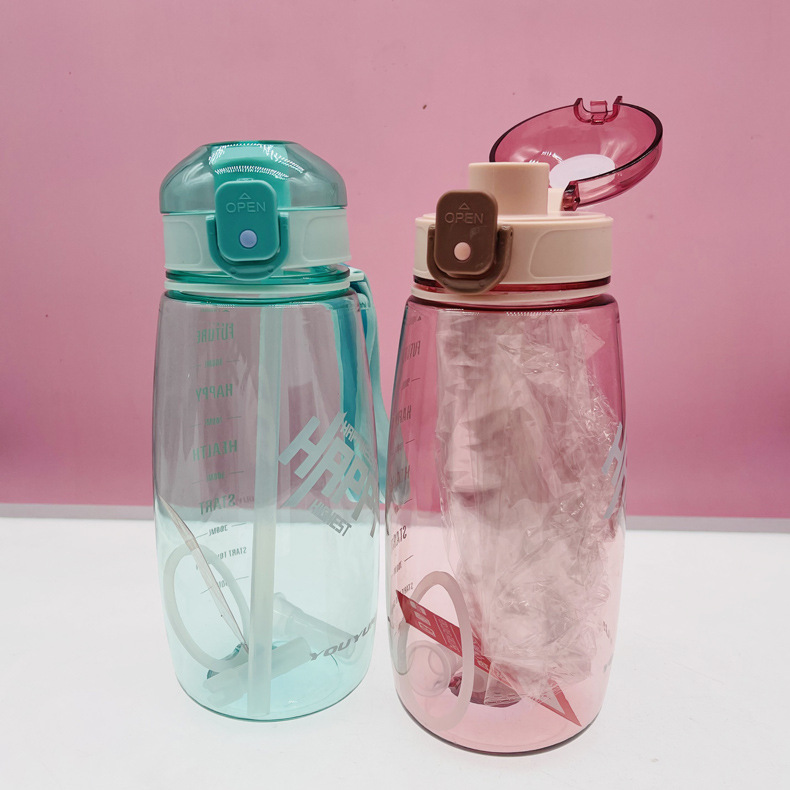 Youyun 0322 Xinwang TAZA ROJA taza de plástico 1000ml taza de tonelada portátil estudiante espacio taza al por mayor