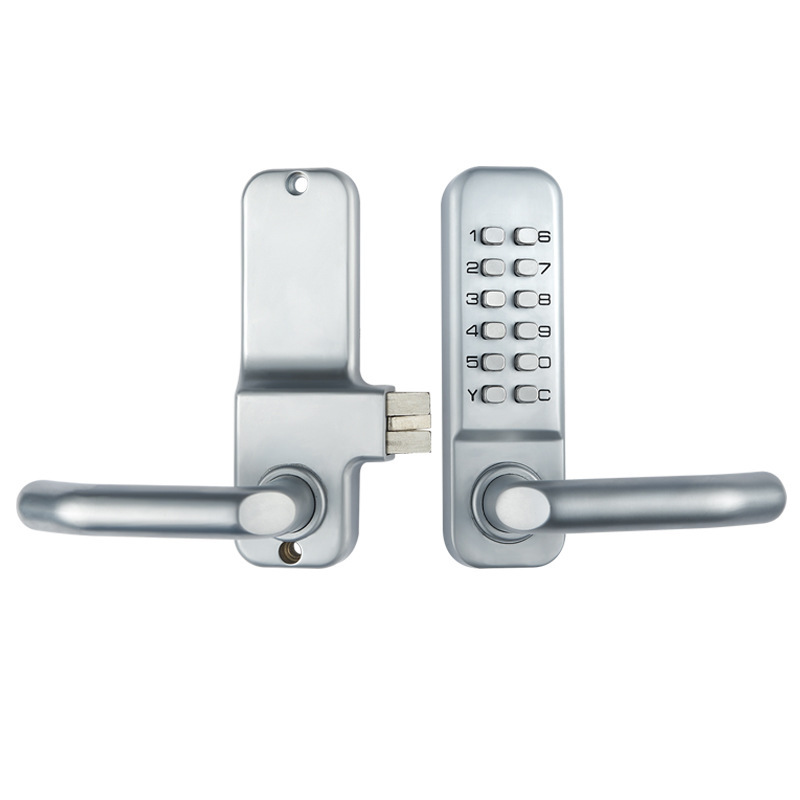 Cerradura de contraseña mecánica de puerta de vidrio transfronteriza Cerradura de puerta antirrobo de oficina de tienda Cerradura de contraseña de botón digital impermeable al aire libre