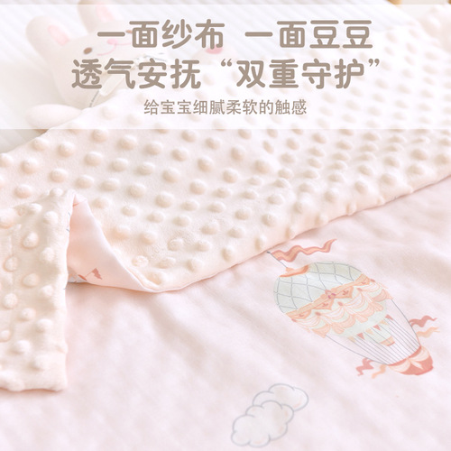 Baby blanket newborn pure cotton gauze beanie comfort blanket children summer cartoon printing type A small blanket