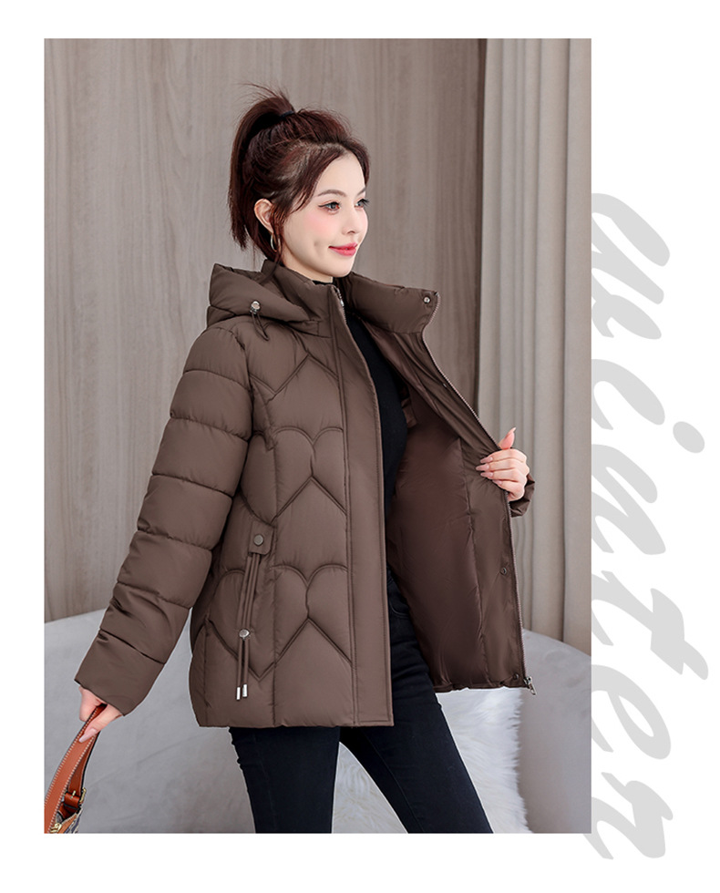 New Short Edition 2024 Korean Version Loose Cotton Jacket Thickened Warm Versatile Women's Coat Down jacket_voghion.com