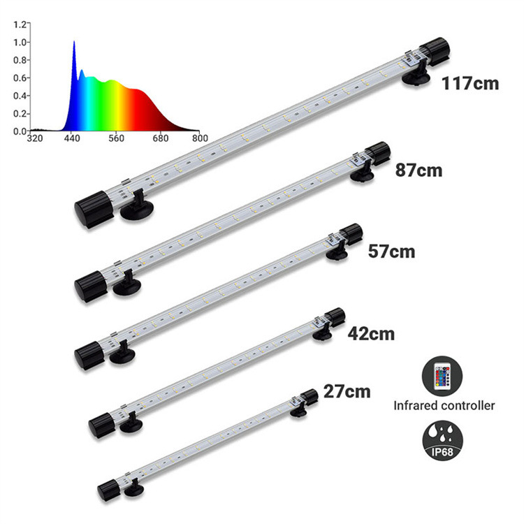 水草灯鱼缸灯led灯防水全光谱rgb照明龙鱼增艳混色爆藻灯