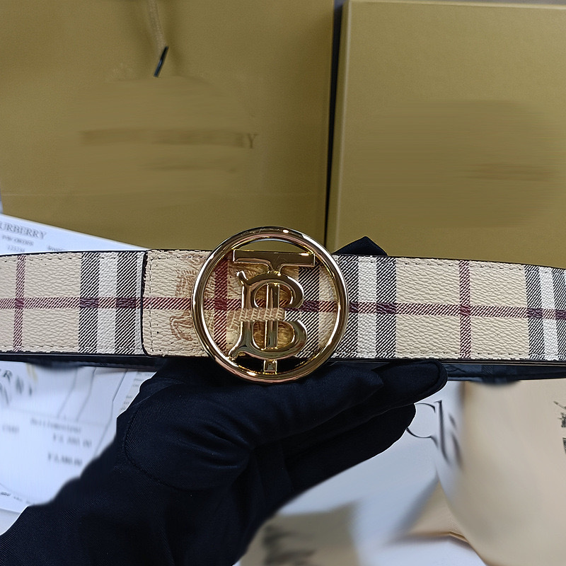 Fabric pattern round tb gold buckle / 105cm
