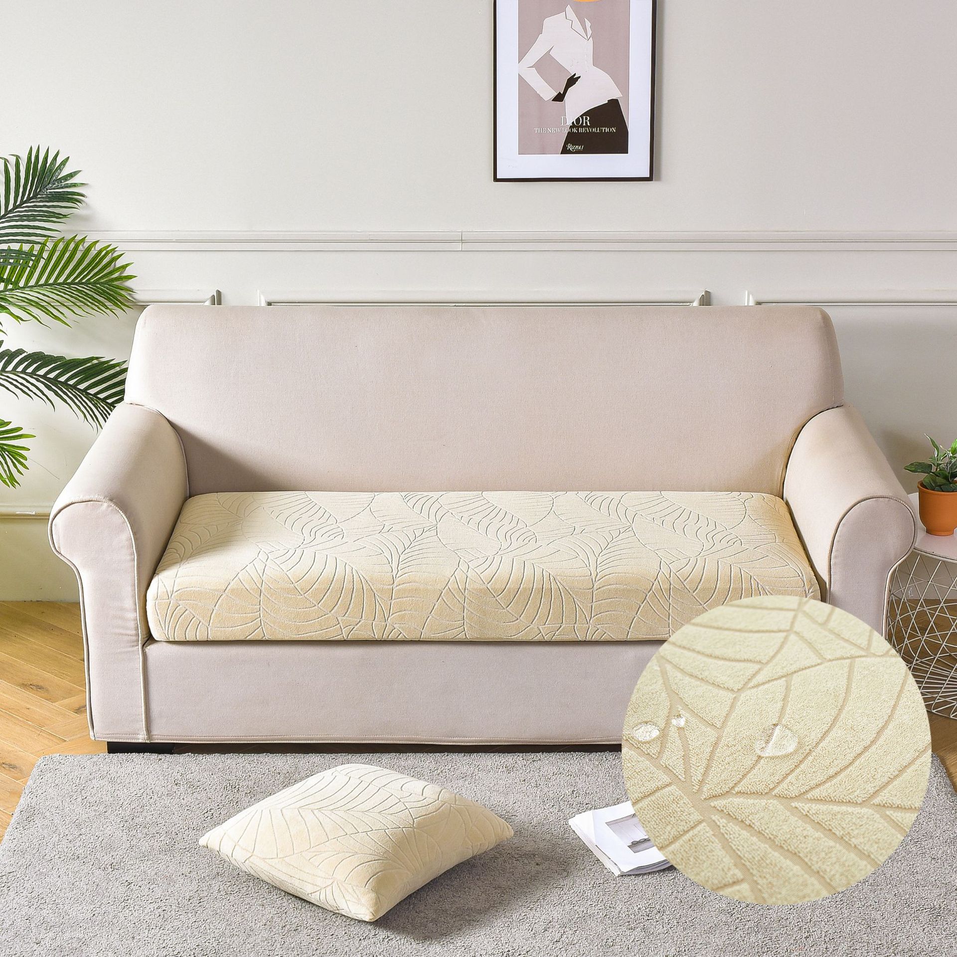 Elastic Sofa Cover Full Wrap Universal Sofa Cushion Cover Solid Color Thickened Non-Slip Direct from Manufacturer