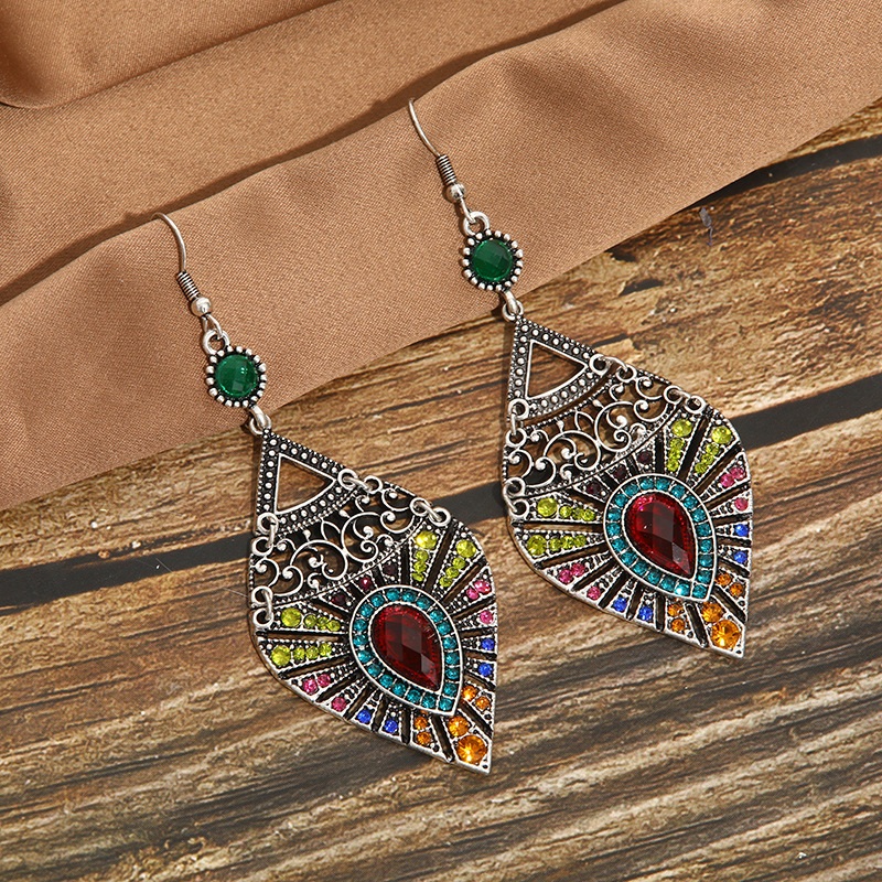 Wedding, Travel, Birthday Occasion Alloy Material Water Droplets Pattern Fashion New Water Drop Hollow Metal Alloy Earrings