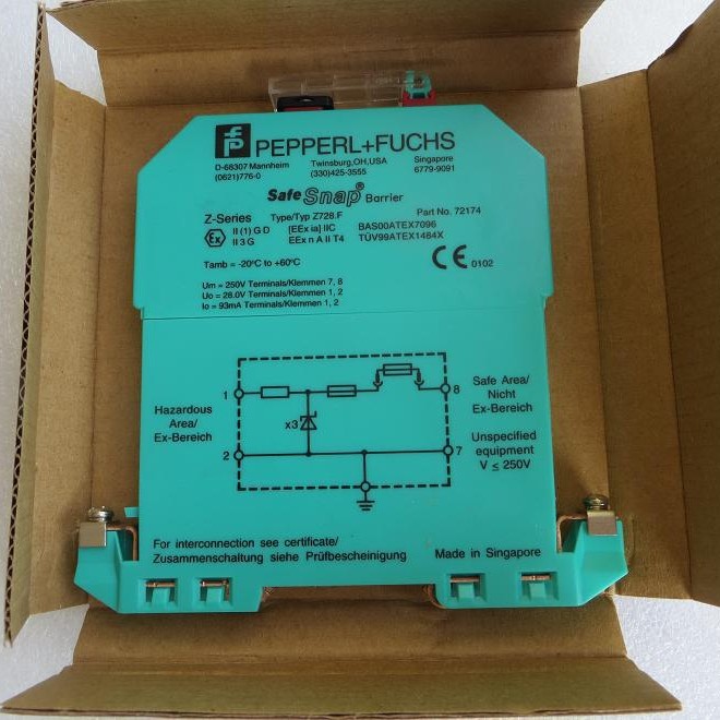 现货原装倍+福Z728.F货号072174齐纳式安全栅