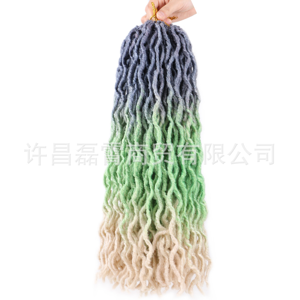 Negro caliente gitanos locs 18inch100g 24 pelucas gitanas fibra química ganchillo fabricantes al por mayor