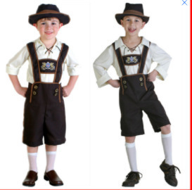 Halloween children's German beer costumes Children's performance costumes Men's cultural festival art performance costumes traditional costumes