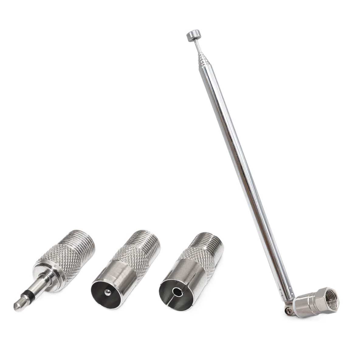 Радиоантенна FM, универсальная телескопическая антенна из нержавеющей стали, антенна FM-частотной модуляции, радиоантенна DAB