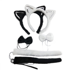 萬聖節貓女郎扮演外貿貓耳朵發箍零售批發超酷亮片貓咪耳朵貓發箍