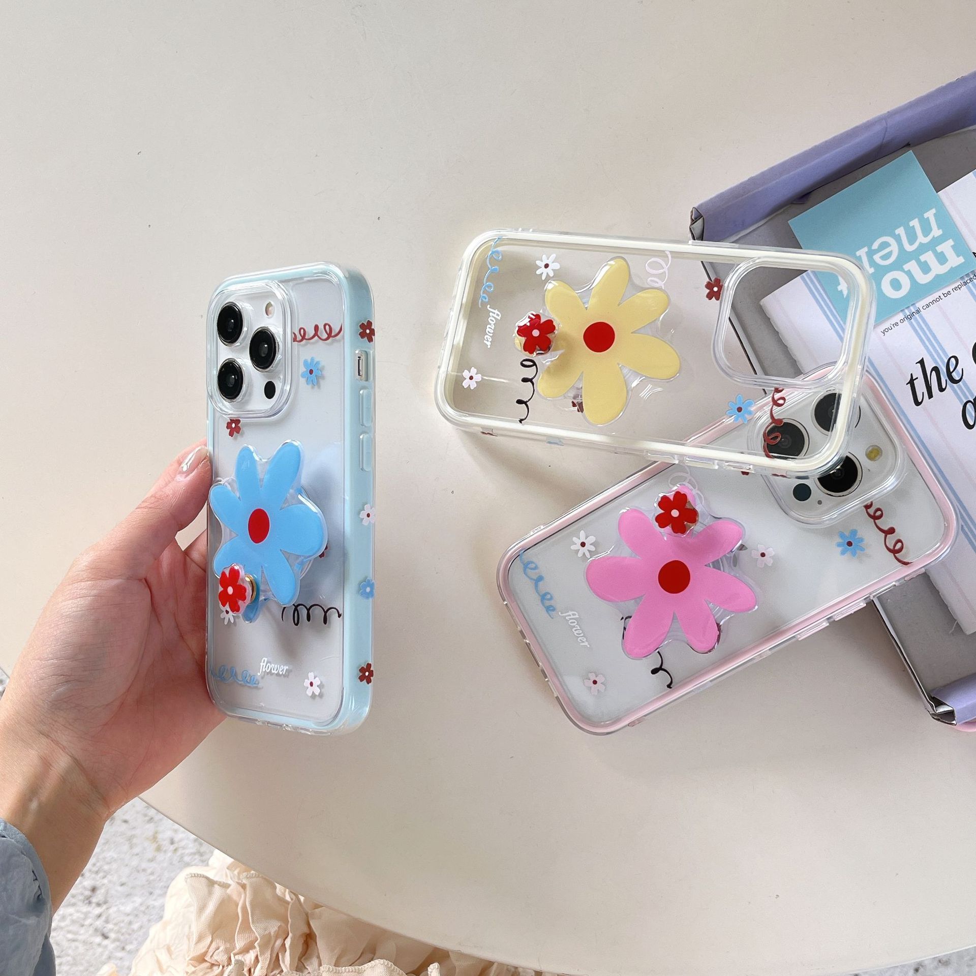 Flores de graffiti de nicho simples para Apple 16ProMax funda para teléfono móvil 15Pro Summer 14/13 Chicas 15PM