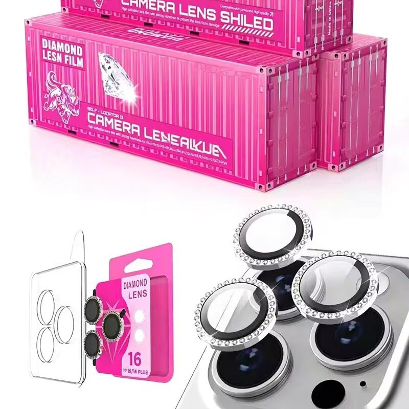 Diamond Explosion-Proof Camera Lens Protective Film with Film Applicator Suitable for Tecno Camera Phone Lens Film