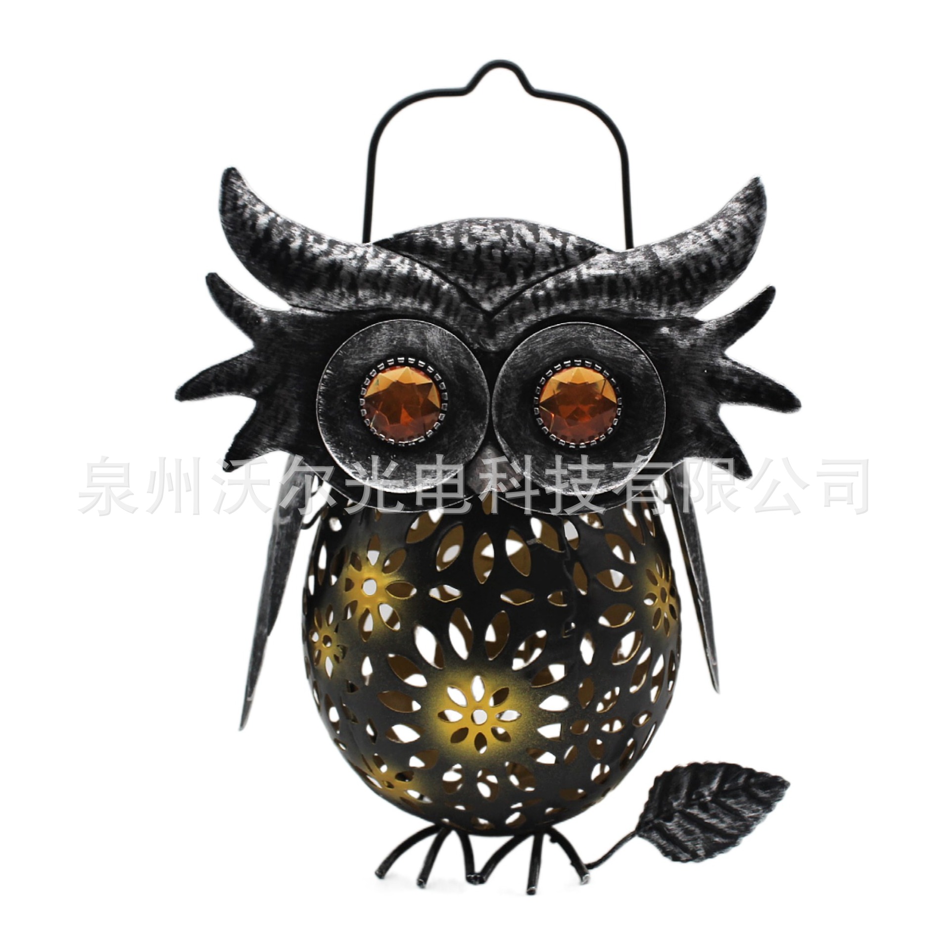 亚马逊热销LED猫头鹰镂空太阳能灯 户外庭院装饰景观灯节日氛围灯