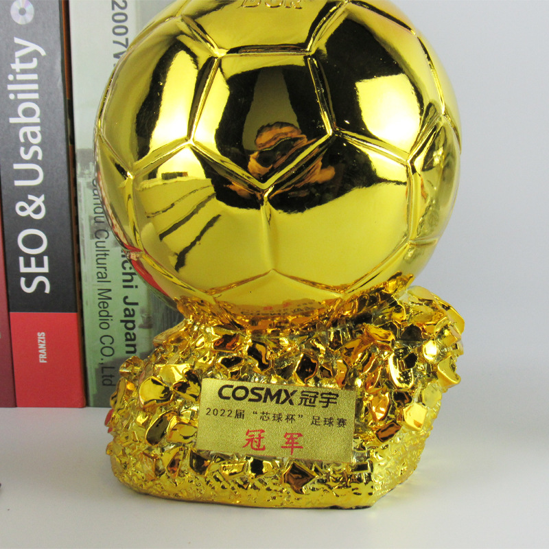 Globo de oro trofeo fútbol tirador letras regalo lotería tienda bar decoraciones fans recuerdo fabricante