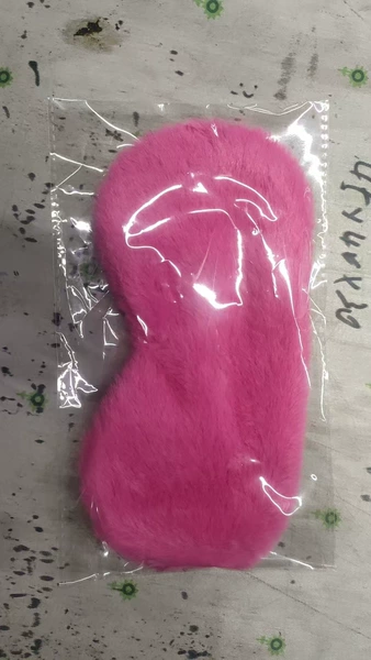 18# rose red plush eye mask