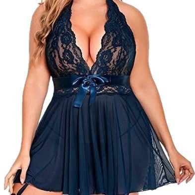 Nuovi prodotti, biancheria intima erotica, set di tentazione per camicia da notte in pizzo con reggicalze sexy in prospettiva, taglie forti europee e americane_voghion.com