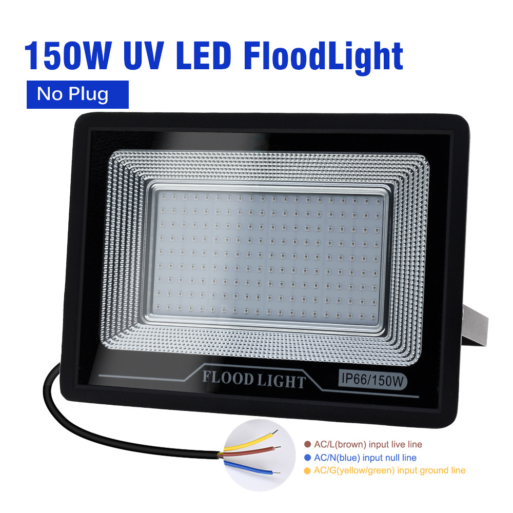 Foco LED UV de 100W 395nm, lámpara ultravioleta para curado UV y detección fluorescente