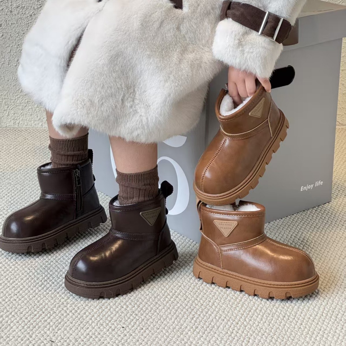 Children's winter keep warm boots for boys