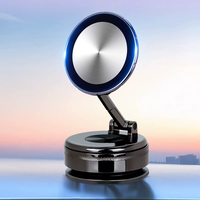 Factory Supplies Metal Car-Mounted Suction Cup Phone Holder, Rotatable and Foldable, Vacuum-Adhesive Car Mount for Dashboard (Car phone holder) - gunmetal-source-factory-supports-online-video-factory-inspection