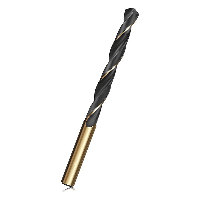 Двухцветное сверло для прокатки из быстрорежущей стали, черно-желтое сверло для прокатки металла, электрическое сверло для отверстий, спиральное сверло с прямым хвостовиком