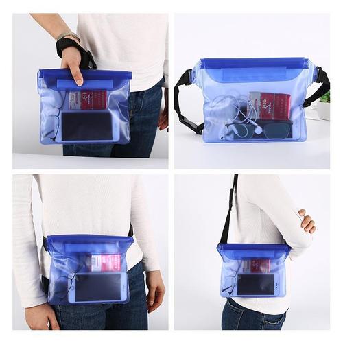 Outdoor mobile phone waterproof bag Beach mountain climbing PVC waterproof waist bag New color storage bag waterproof cover