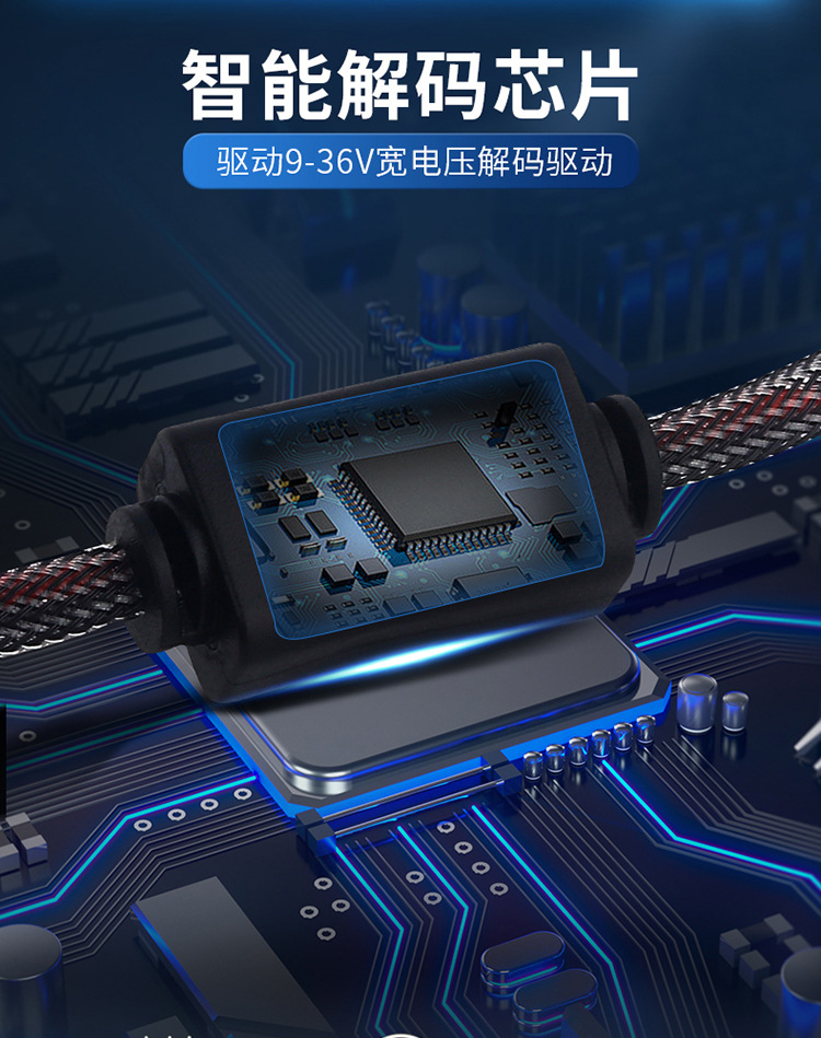 Cross-border car three-color headlight led laser H7 super bright 9005H11 far and near light H4 strong light H1 car bulb 9012