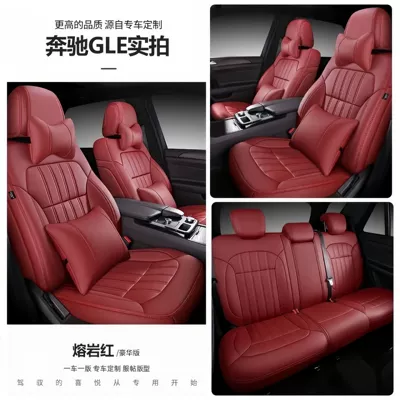 covers with full cushion coverage, Modelə uyğun (Original) oturacaq örtükləri - lava-red-deluxe-edition-five-seater-nappa-leather-full-coverage-for-front-and-rear-rows