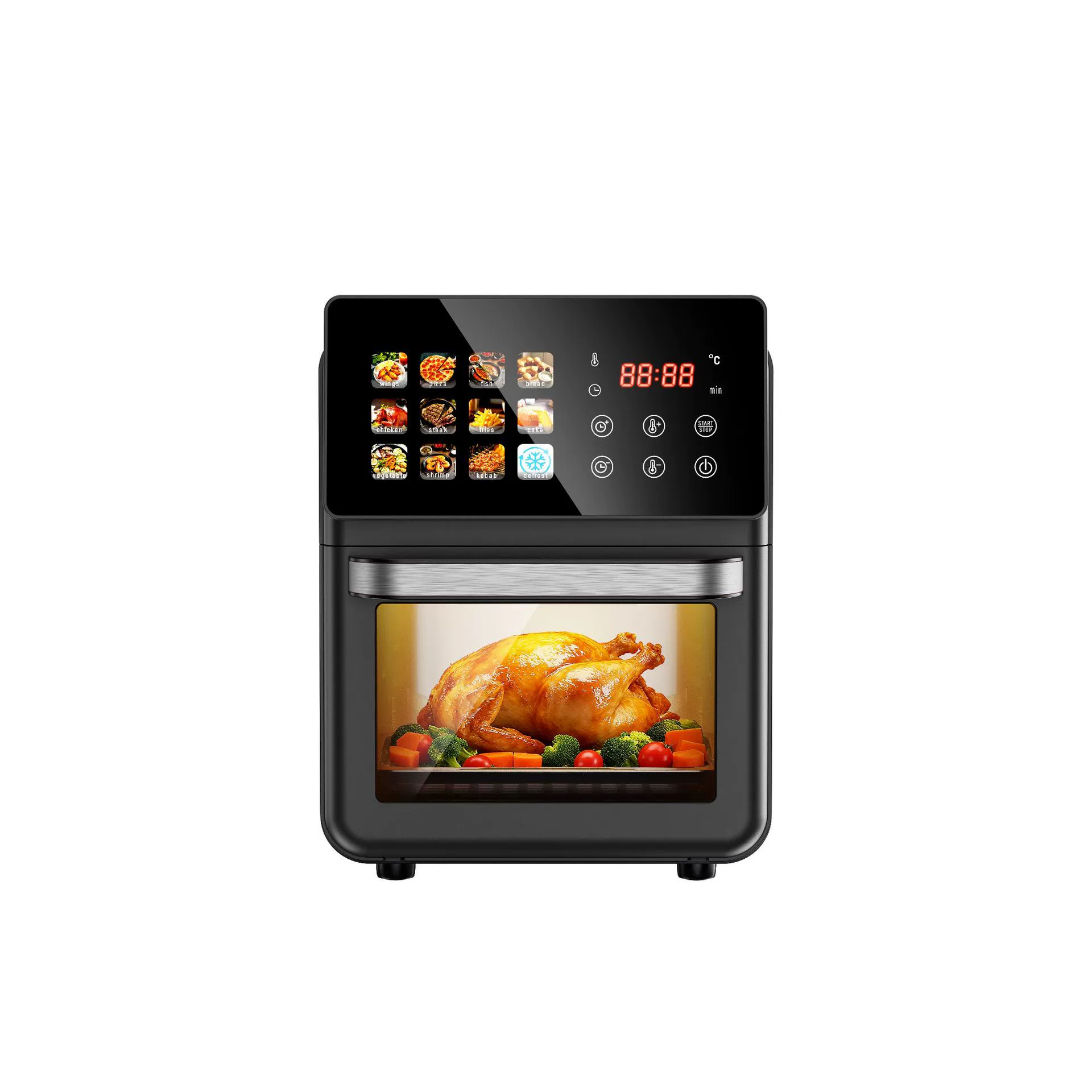 2026 Панельная воздушная фритюрница духовка Большая емкость AirFryer визуальный электрический духовой шкаф без масла многофункциональная электрическая фритюрница