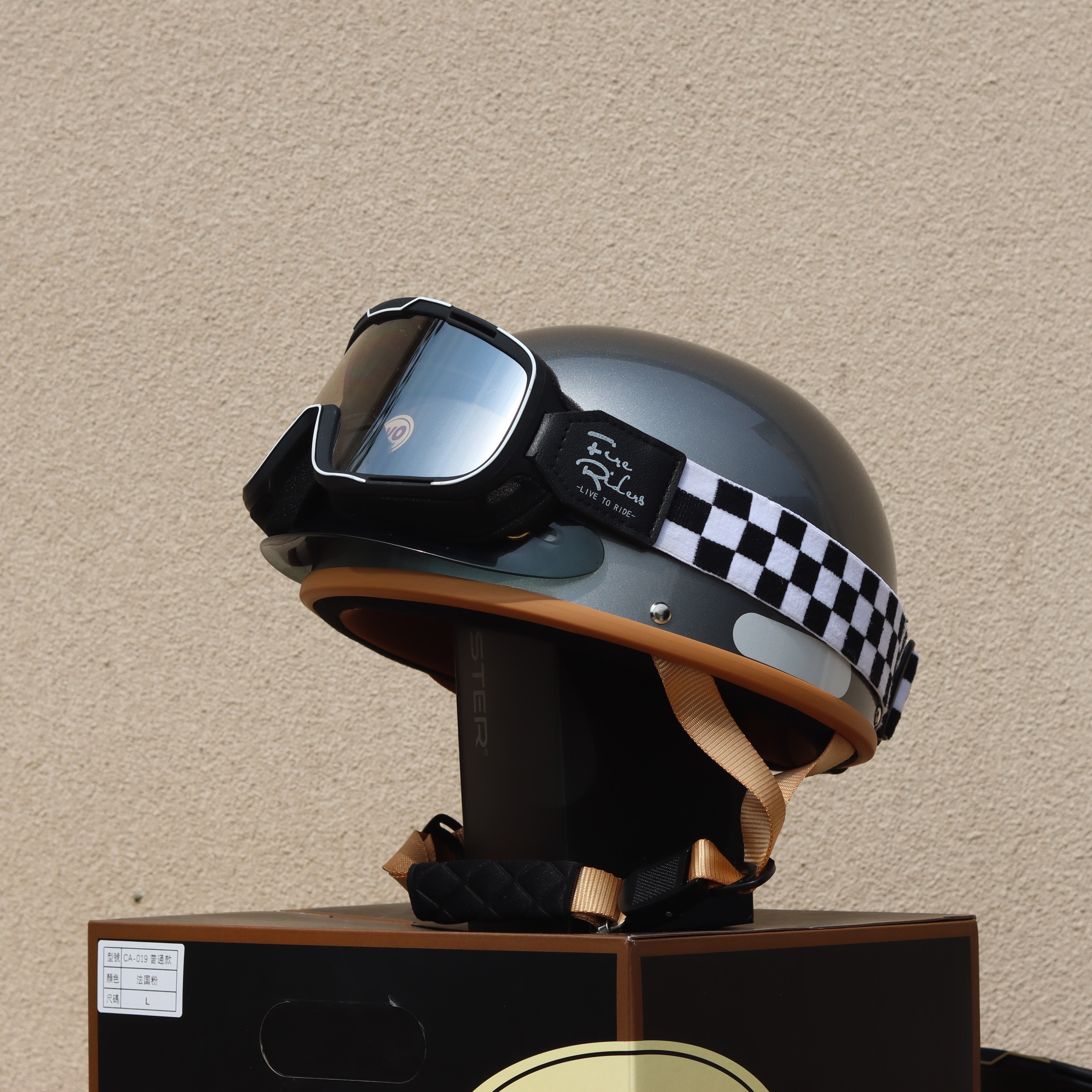 Taiwan Retro Half Helmet Motorcycle Electric Lightweight 3C Summer
